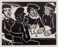 KatNr 503&nbsp;&nbsp; Hermann Max Pechstein "In der Kneipe, Kajüte". 1922.