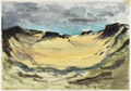 KatNr 505 Renate Drescher-Partheter "Sylt 1965" – Acht Landschaftsdarstellungen / Blühender Kirschbaum. 1965.