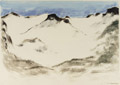 KatNr 505 Renate Drescher-Partheter "Sylt 1965" – Acht Landschaftsdarstellungen / Blühender Kirschbaum. 1965.