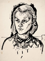 KatNr 527 Erhard Hippold "Johanna" / "Johanna mit Apfel" / Gruppenporträt mit Paul Ahnert. Um 1947.