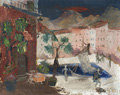 KatNr 083   Paul Kuhfuss "Kleiner Hafen im Süden" (Nordwest- oder Nordküste des Gardasees). 1930.
