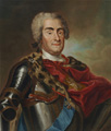 KatNr 7 Louis de Silvestre und Andreas Möller (Werkstatt oder Nachfolge) "König August II. von Polen" / "Christiane Eberhardine von Brandenburg-Bayreuth, Gemahlin König Augusts II. von Polen". Wohl 1730er/1740er Jahre.