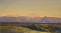 KatNr 021   Carl Robert Kummer "Schweizer Landschaft mit Alpenkette". 1875.