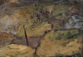 KatNr 107   Robert Hermann Sterl "Ziegelei mit Zuschauern". Um 1887.