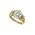KatNr 829   Belle Époque-Ring mit Diamant-Solitär, 4,0 ct, mit HRD Zertifikat.