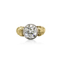 KatNr 829 Belle Époque-Ring mit Diamant-Solitär, 4,0 ct, mit HRD Zertifikat.