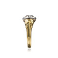 KatNr 829 Belle Époque-Ring mit Diamant-Solitär, 4,0 ct, mit HRD Zertifikat.