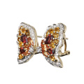 KatNr 914 Demi Parure "Butterfly" mit Almandinen und Padparadscha Saphiren.