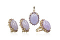 KatNr 912   Parure mit Jade-Cabochons.