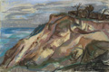 KatNr 460 Ernst Bursche, Hohes Ufer bei Ahrenshoop / Steilküste (Rügen?). 1950er Jahre/1954.