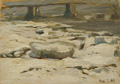 KatNr 119   Otto Westphal "Eisschollen unterhalb der Augustusbrücke". 1909.