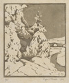 KatNr 310 Siegfried Berndt, Winterlandschaft (Erzgebirge?) / Verschneite Tannen / Verschneite Tannen. 1913 / wohl 1906/1906.