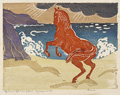 KatNr 313   Siegfried Berndt "Springendes Pferd am Gestade". Um 1930.