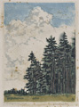KatNr 426 Otto Westphal, Mühle bei Dresden / Blick in die Hochebene (Dolmar, Schmalkalden?) / Waldsaum (Erzgebirge?) / Lausanne (?) / Blick auf Schmalkalden. Um 1905– 1930.