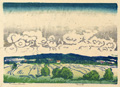 KatNr 312 Siegfried Berndt, Unter alten Obstbäumen / Schlesische Landschaft / Angler am See. 1908 / um 1912 / wohl 1910er -1920er Jahre.