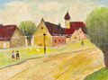 KatNr 226   Paul Schultz-Liebisch, Märkisches Dorf / "Ein Novembertag". 1986/ Wohl 1970er/1980er Jahre.