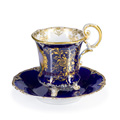 KatNr 745 Porträttasse und Untertasse "Johann, König von Sachsen". Meissen. 3. Viertel 19. Jh.