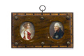 KatNr 033   Monogrammist F.R. nach Anton Graff und Elisabeth Louise Vigée Le Brun, Miniatur-Doppelbildnis Friedrich der Große und Luise von Preußen. 1817.