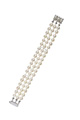 KatNr 926 Matinée-Perlen-Collier und dreireihiges Perlen-Armband. Kohle & Co. 1950er oder 1960er Jahre.