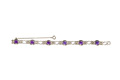 KatNr 839   Gelbgold-Gliederarmband mit Amethysten. VEB Ostsee-Schmuck (ehemals Fischlandschmuck). 1958 -1990.