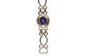 KatNr 839 Gelbgold-Gliederarmband mit Amethysten. VEB Ostsee-Schmuck (ehemals Fischlandschmuck). 1958 -1990.