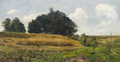 KatNr 110   Gustav Adolf Thamm, Erntelandschaft bei Weimar. 1888.