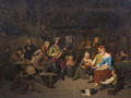 KatNr 017   Christian Friedrich Gonne, Das Ständchen im Wirtshaus. 1844.