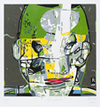 KatNr 601 Lothar Rericha, Blauer Kopf / "Der Wächter" / "Die Königin". 2009.