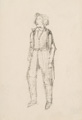 KatNr 286   Ferdinand von Rayski (zugeschr.), Stehender Knabe. Mitte 19. Jh.