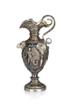 KatNr 960   Miniatur-Amphore im Renaissancestil mit Widderköpfen und mythologischen Szenen. Wien. Um 1870.