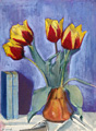 KatNr 428   Paul Wilhelm, Stillleben mit Tulpen. Um 1950.