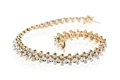 KatNr 836   Dreireihiges Rivière-Armband mit 132 Brillanten (sog. Tennisarmband). In der Art von Cartier oder Tiffany.