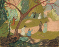 KatNr 108   Paul Strecker, Mädchen im Bois de Boulogne, Paris. Wohl späte 1930er Jahre.