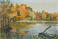 KatNr 591   Herbert Müller "Am Steingrundteich bei Moritzburg (Dresden)". 1986.