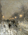 KatNr 086   Ludwig Munthe, Winterabend in der Stadt. Um 1892.