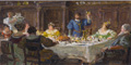 KatNr 093   Max Pietschmann, Historische Gesellschaft an einer Festtafel. 1907.