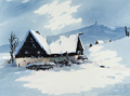 KatNr 452   Willy Becker, Westerzgebirge – Blick zum Fichtelberg. Wohl 1970er Jahre.