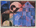 KatNr 629 Inge Thiess-Böttner "Varition II" / "Variation III" sowie zwei weitere abstrakte Kompositionen. 1980er Jahre.