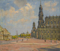 KatNr 079   Edmund Körner, Dresden – Blick auf das Italienische Dörfchen. 1943.