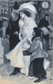 KatNr 113   Carl Max Tilke, Elegantes Paar und Streichholzverkäufer. frühes 20. Jh.