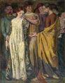 KatNr 059   (?), Maler im Umkreis der Berliner Secession (?), Die Ehebrecherin vor Christus. Wohl frühes 20. Jh.