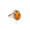 KatNr 903 Ring mit Feueropal-Solitär.