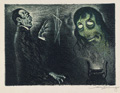 KatNr 321 Max Brüning "Der Okkultist – Magische Vision" / "Der Okkultist – Astral Dämon". Um 1925.