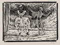 KatNr 318 Herman Frederik Bieling "Nacht" / Tanzendes Paar / "Heilige Nacht". 1920 / 1930/ Wohl 1920er Jahre.