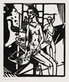 KatNr 322   Heinrich Campendonk "Interieur mit zwei Akten". 1918.