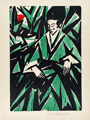 KatNr 377   Otto Lange "Dame in Grün". 1916.