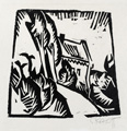 KatNr 410   Karl Schmidt-Rottluff "Haus mit Pappeln". 1913.