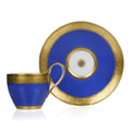 KatNr 792 Tasse und Untertasse "Campagnerform". KPM Berlin. 1803– 1813.