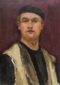 KatNr 182   Günter Horlbeck "Selbstbildnis". Um 1955.
