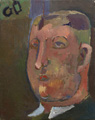 KatNr 189   Günter Horlbeck "Portrait mit weißem Kragen". 1983.
